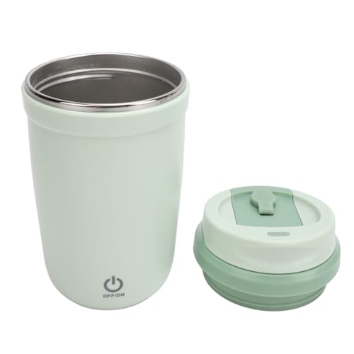Kaffeebecher, automatisch, 350 ml, magnetisch, Edelstahl, USB (Purple) (Grün) von GLOGLOW