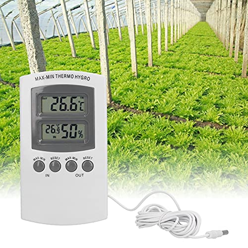 LCD Temperatur- und Feuchtemonitor Dual Display Wandmontagefähig Verkabelte Hygrometer für Blumen Minihygrometer mit Hochgenauigkeit Thermometer mit LCD Temperatur- und Feuchtemonitor Dual Display Wandmontagefähig Verkabelte Hygrometer für Blumen Minihygrometer mit Hochgenauigkeit Thermometer mit von GLOGLOW