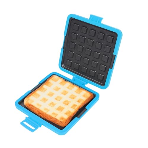 Mikrowelle Toastie Maker, Schneller Kochen Frühstück Gegrillte Käse Snacks Spülmaschine Sichere Drahtlose Silikon Schutz Non-Stick Teller Maschine für Zuhause (BLUE) von GLOGLOW