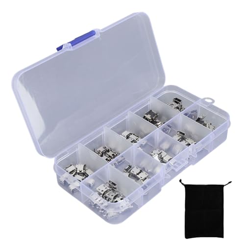 Mini-USB-Buchse, Gehäuse aus Edelstahl, Mini-Klinkenbuchse, Verwendung in MP3-Playern, Digitalkameras, Tastaturen, 100 Stück Mini-USB-Buchse, Gehäuse aus Edelstahl, Mini-Klinkenbuchse, Verwendung in MP3-Playern, Digitalkameras, Tastaturen, 100 Stück von GLOGLOW