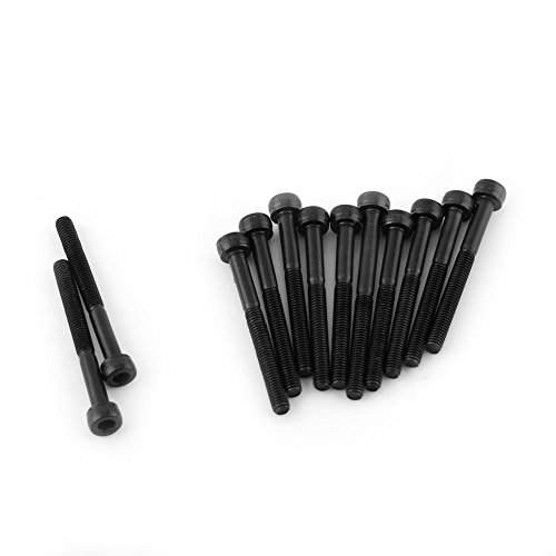 Schwarzer M3-Innensechskantschraubensatz mit Innensechskant, Geeignet für Erfindungen, 50 Stück (M3*30mm (Teilgewinde) 24PCS) von GLOGLOW