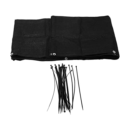 Schwarzer Zaun Privatsphäre Bildschirm, Balkon Windschutzscheibenschatten NET -NETING 3x0,9 M HDPE -Material mit 25 Kabelbindungen für Garten Terrasse Gartenpandsch von GLOGLOW