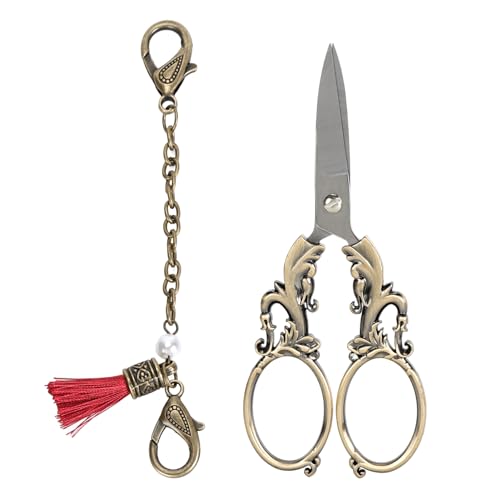 Stickschere Set aus Edelstahl im Vintage Stil, Ergonomisches Design Nähen, Handwerk, Gewindeschere für Handwerk Grafik Handwerk von GLOGLOW