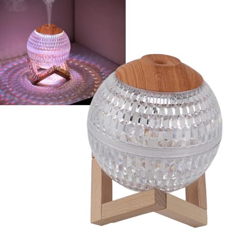 USB-betriebener Kristallkugel-Luftbefeuchter, 350 ml RGB-Lichtquelle, buntes Nachtlicht, Diffusor für ätherische Öle, Nano-Nebel-Technologie, kühler Nebel, Aromatherapie-Diffusor von GLOGLOW