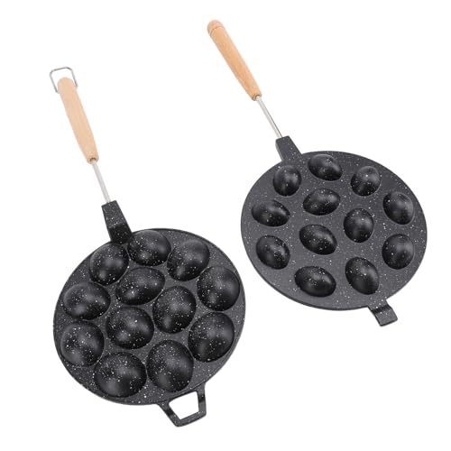 Walnut Cookie Maker von 12-Loch, Aluminium-Legierung Oval Design Backwerkzeug für große Versammlungen, Familienveranstaltungen und mehr (BLACK) von GLOGLOW
