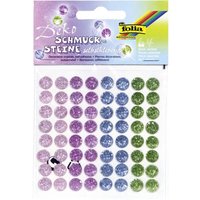 Glorex Schmucksteine Glitter Charm, 64 Stück, selbstklebend von MARCA