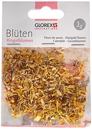 GLOREX, Blüten, Ringelblumen geschnitten, 12 x 8.5 x 1 cm von GLOREX