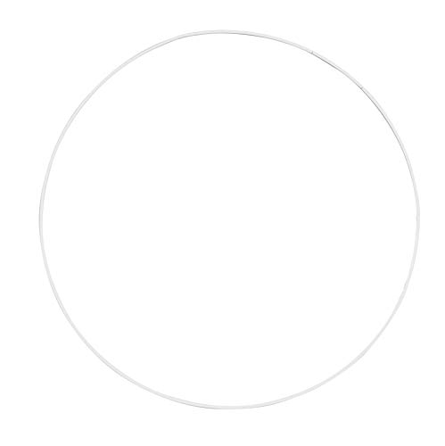 GLOREX 6 1294 208 - Metallring zum Basteln mit Durchmesser ca. 30 cm, beschichtet in weiß, ideal für Traumfänger, Makramee, Wanddeko und Floristik GLOREX 6 1294 208 - Metallring zum Basteln mit Durchmesser ca. 30 cm, beschichtet in weiß, ideal für Traumfänger, Makramee, Wanddeko und Floristik von GLOREX