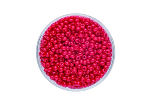 GLOREX Rocailles 2,6 mm, 17g, Glas, Opak, 4 x 4 x 1.5 cm von GLOREX