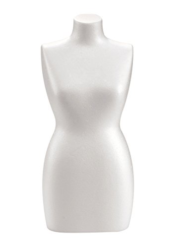 GLOREX Styropor Torso, Weiß, 7 x 5 x 5 cm von GLOREX