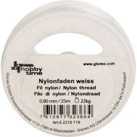 Glorex Nylonfaden weiß 0,80 mm, 25 m Schmuckbasteln von GLOREX GMBH