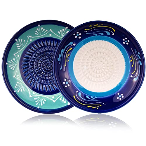 GLORIFY HOME Reibe Teller Keramikreibe Doppelpack Tortosa für Knoblauch Ingwer Apfel Parmesan Schokolade Rohkost und mehr, mit Reibeteller in 2 Designs GLORIFY HOME Reibe Teller Keramikreibe Doppelpack Tortosa für Knoblauch Ingwer Apfel Parmesan Schokolade Rohkost und mehr, mit Reibeteller in 2 Designs von GLORIFY HOME