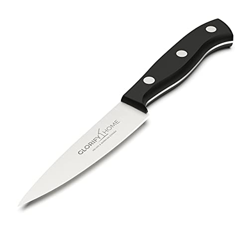 GLORIFY HOME® Küchenmesser Gemüsemesser Schälmesser 10 cm Klein Scharf Handgefertigt Spezial Klingenstahl Inox Edelstahl Rostfrei Vollerl von GLORIFY HOME