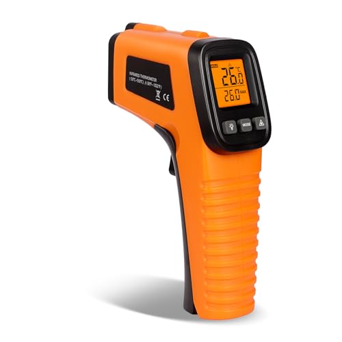 GLOSKIN Infrarot-Thermometer, Laser Thermometer -50°C-550°C, LCD-Anzeige Einstellbares Digital Thermometer (Nicht für Menschen) für Kochen/Pizzaöfen/Gefrierschränke/Industrie von GLOSKIN