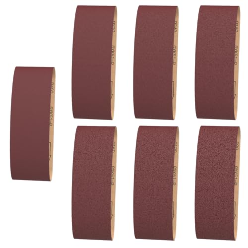 GLOSKIN Schleifbänder 75x533, 21 Teile Schleifband, Jeweils 53x Partikelgröße 80/120/150/180/240/320/400, für Gürtelschleife, Schleifen, Holzschleifen GLOSKIN Schleifbänder 75x533, 21 Teile Schleifband, Jeweils 53x Partikelgröße 80/120/150/180/240/320/400, für Gürtelschleife, Schleifen, Holzschleifen von GLOSKIN