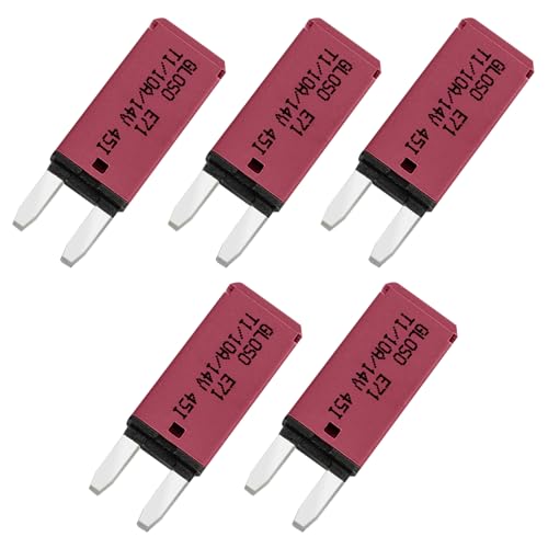 GLOSO flachsicherungen Autosicherungen Leistungsschalter für KFZ Auto Wohnmobil Boot Motorrad Automatisches Zurücksetzen 5 Stück 10A E71 von GLOSO