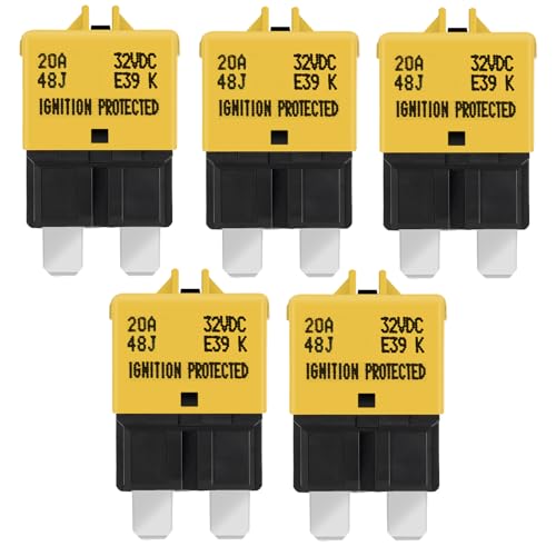 GLOSO flachsicherungen Autosicherungen Sicherungen für KFZ Auto Wohnmobil Boot Motorrad Manuelles Zurücksetzen 5 Stück 20A E39 GLOSO flachsicherungen Autosicherungen Sicherungen für KFZ Auto Wohnmobil Boot Motorrad Manuelles Zurücksetzen 5 Stück 20A E39 von GLOSO