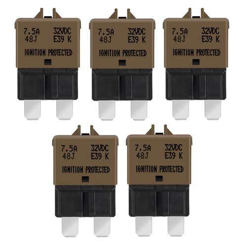 GLOSO flachsicherungen Autosicherungen Sicherungen für KFZ Auto Wohnmobil Boot Motorrad Manuelles Zurücksetzen 5 Stück 7.5A E39 GLOSO flachsicherungen Autosicherungen Sicherungen für KFZ Auto Wohnmobil Boot Motorrad Manuelles Zurücksetzen 5 Stück 7.5A E39 von GLOSO