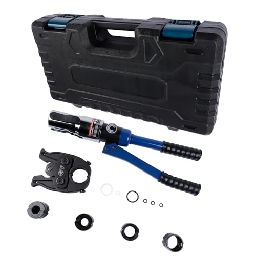 Profi Presszange (hydraulisch) Presswerkzeug TH-Kontur 16-20-26-32 Set Presswerkzeug mit 360° drehbarem Kopf GLOSSY AUTO PARTS von GLOSSY AUTO PARTS
