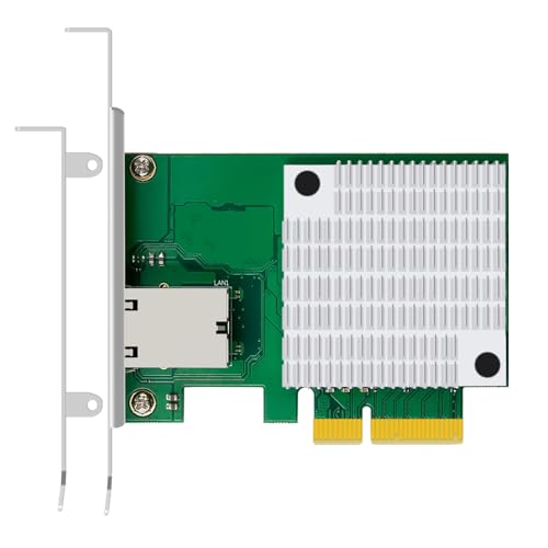 GLOTRENDS ST7443 10Gb RJ45 Ethernet Netzwerkkarte mit Marvell AQC113 Controller, PCIE 4.0 X1/3.0 X4 Schnittstelle, unterstützt Mac OS/Windows/Linux/ESX von GLOTRENDS
