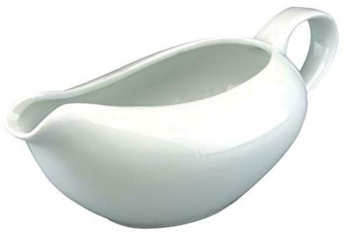GLOW Wholesale Perfect for Dining Table Traditionelle Sauciere-Edle weiße 500ml Keramik Servierkrug für Sahnepudding Saucen, 500 ml GLOW Wholesale Perfect for Dining Table Traditionelle Sauciere-Edle weiße 500ml Keramik Servierkrug für Sahnepudding Saucen, 500 ml von GLOW Wholesale