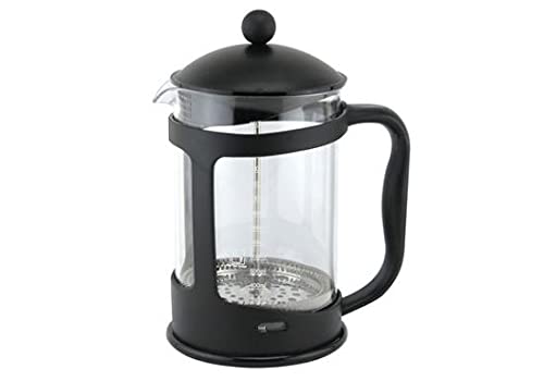 Glow Classic Continental 1500 ml schwarze Cafetière – Premium Manuelle 12 Tassen französische Presse Kaffeemaschine mit gehärtetem stoßfestem Glaskanne und Kolbenfilter für gemahlene Bohnen von GLOW Wholesale