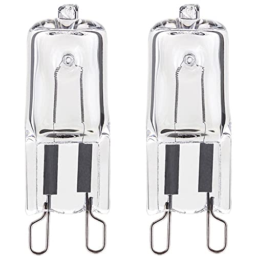GLOWANTS 2er Pack Backofenlampe G9 Halogen 40W 230V Backofen-Lampe für Backofen, Fagor- und Mikrowellen 300 Grad C Hitzebeständige Glühbirne von GLOWANTS
