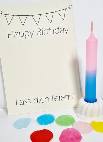 GLOWYBOX Pustekuchen Geburtstags Geschenk kleiner Kuchen Mitbringsel Geburtstagsgeschenk Kollegin kleiner Geburtstagsgruß Gebburtstagsgeschenk klein Damen Wundertüte Happy Birthday Pustekuchen von GLOWYBOX