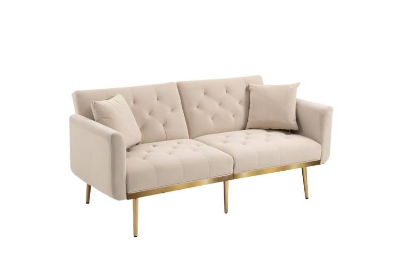 GLP 3-Sitzer Sofa aus weichem Samt, umwandelbar in ein verstellbares Schlafsofa, mit dreistufig verstellbarer Rückenlehne und robuste Metallfüße GLP 3-Sitzer Sofa aus weichem Samt, umwandelbar in ein verstellbares Schlafsofa, mit dreistufig verstellbarer Rückenlehne und robuste Metallfüße von GLP