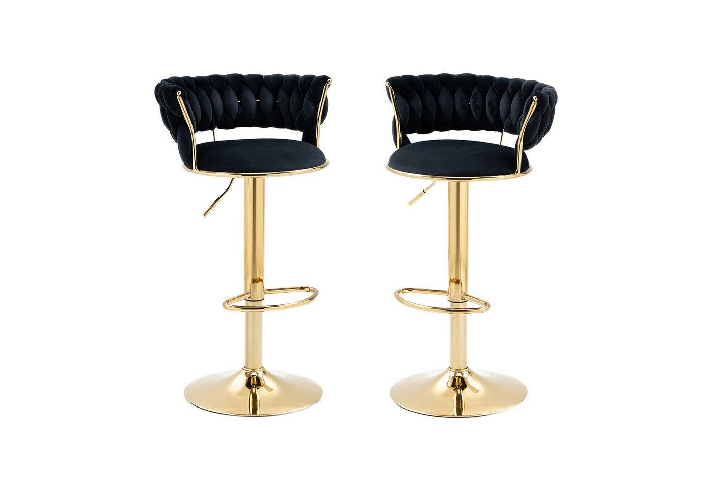 GLP Barhocker Luxus Samt 2er Set Designer Barstühle (2 St), Modernes Design, Metall, Höhenverstellbar von GLP