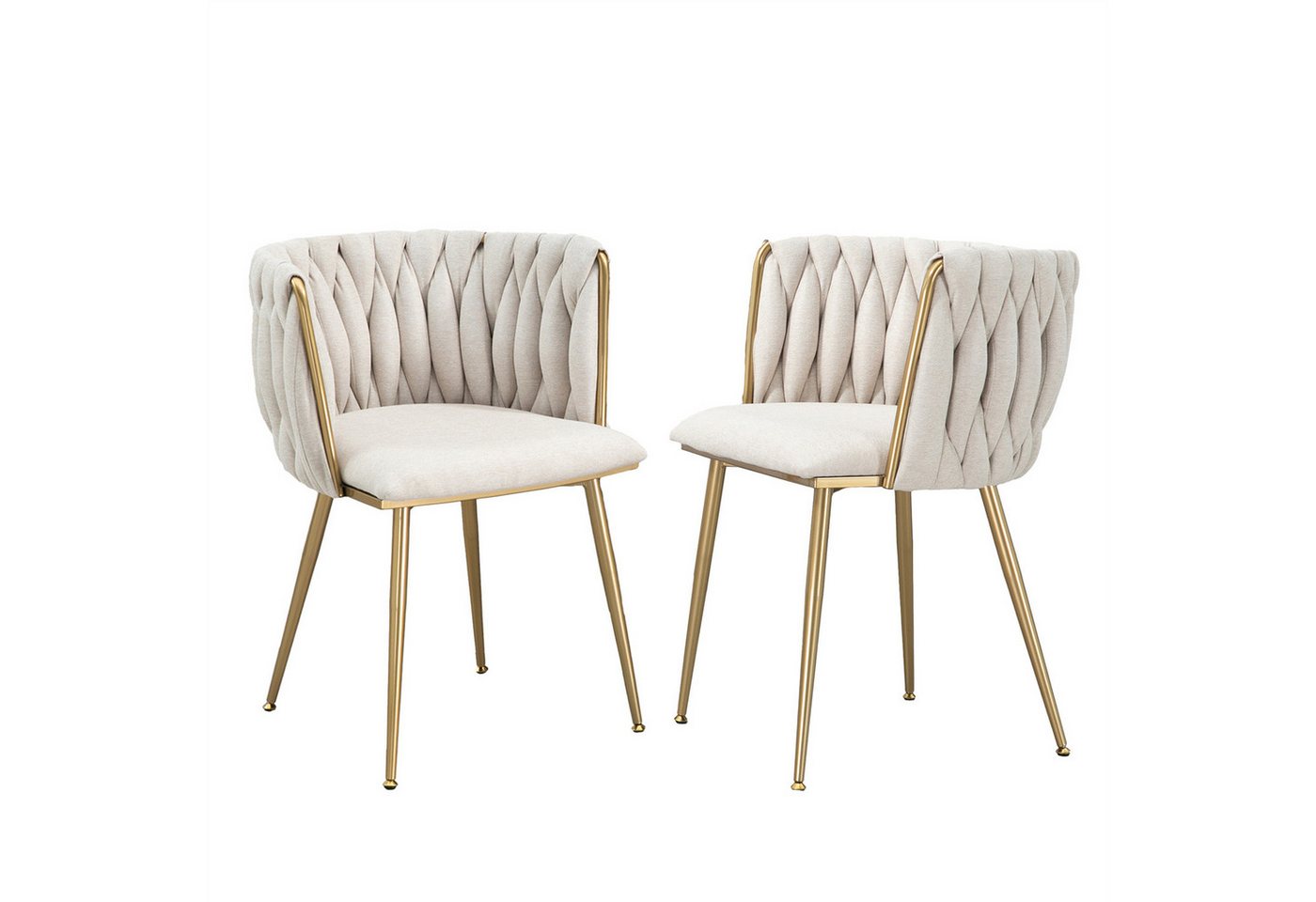 GLP Esszimmerstuhl Samt Küchenstuhl Loungesessel Wohnzimmerstuhl (Set, 2 St), Polsterstuhl für Esszimmer, Küche, Metallbeine, 150 kg belastbar von GLP