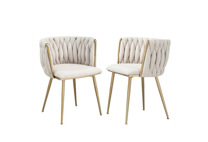 GLP Esszimmerstuhl Samt Küchenstuhl Loungesessel Wohnzimmerstuhl (Set, 2 St), Polsterstuhl für Esszimmer, Küche, Metallbeine, 150 kg belastbar von GLP