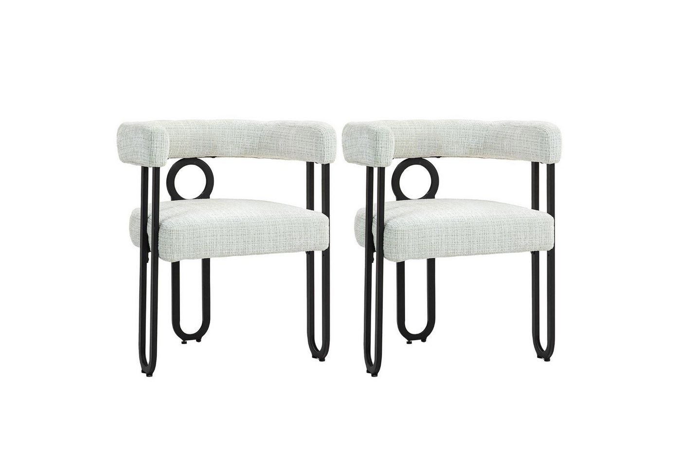 GLP Hocker Samt Esszimmerstuhl Set bequeme Küchenstühle moderne Stühle (2 St., 2er Set), mit runder Rückenlehne Design von GLP