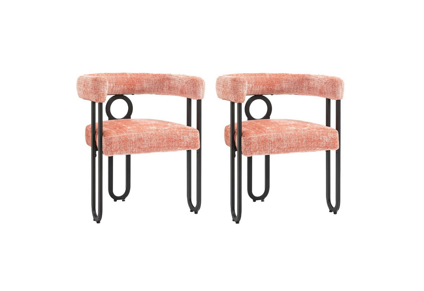GLP Hocker Samt Esszimmerstuhl Set bequeme Küchenstühle moderne Stühle (2 St., 2er Set), mit runder Rückenlehne Design von GLP