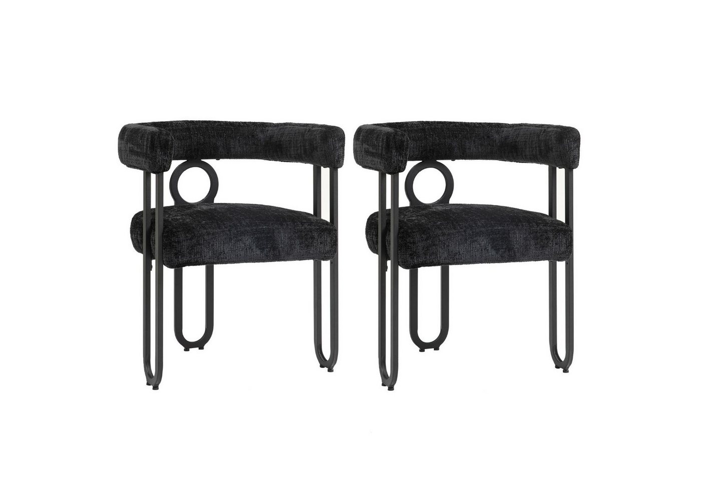GLP Hocker Samt Esszimmerstuhl Set bequeme Küchenstühle moderne Stühle (2 St., 2er Set), mit runder Rückenlehne Design von GLP