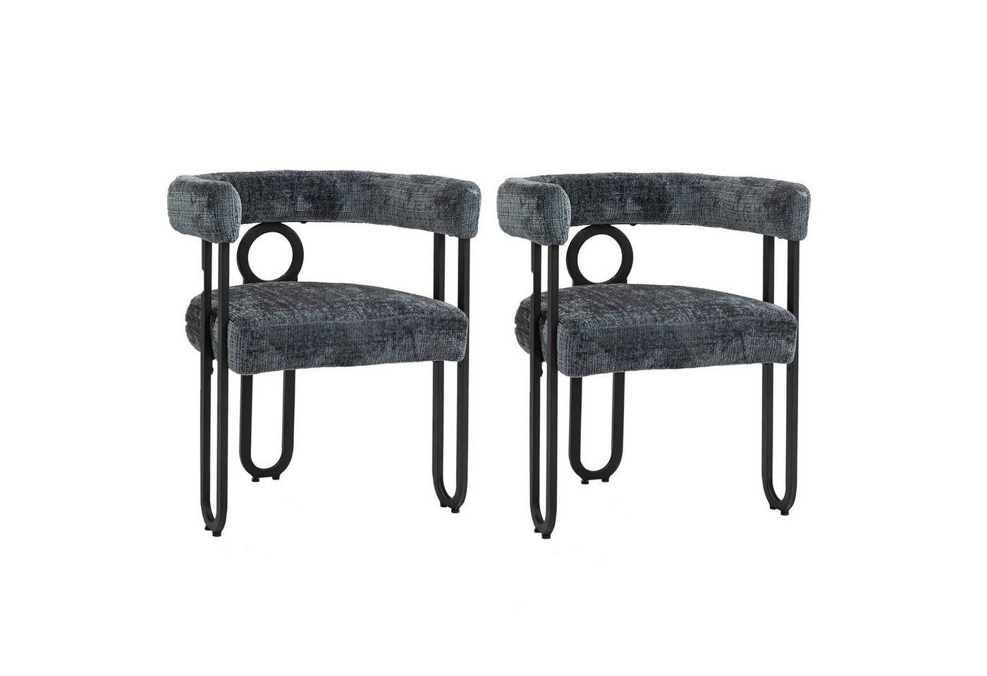 GLP Hocker Samt Esszimmerstuhl Set bequeme Küchenstühle moderne Stühle (2 St., 2er Set), mit runder Rückenlehne Design von GLP