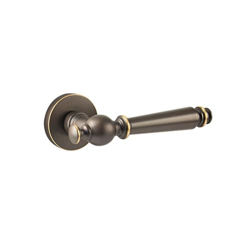 1 Pcs Europäischen Stil Messing Gold Tür Griff Indoor Holz Tür Unsichtbare Tür Bad Türschloss(Coffee Bronze Invisible Lock) von GLRXROBKS