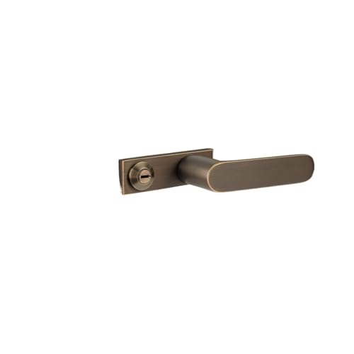 Messing ökologisches Türschloss minimalistisches italienisches Türschloss Ein-Wort-Kupfer-Holztürschloss grau einfaches unsichtbares Griffschloss(Bronze) von GLRXROBKS