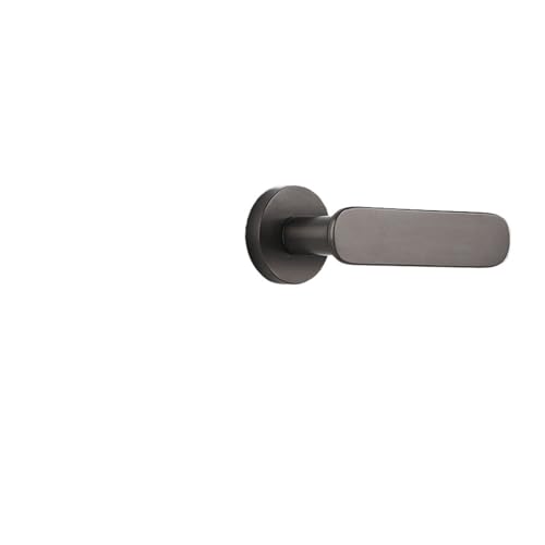 US-Standard-Innengriffschloss Messing Schlafzimmer Zimmer Holztürschloss Roségold Badezimmertür(Gray,Bathroom lock) von GLRXROBKS
