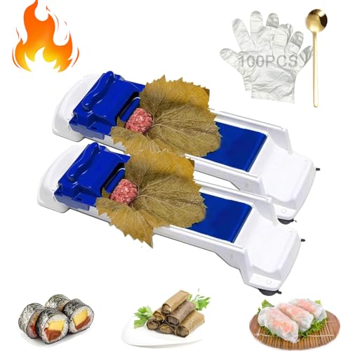 GLSAYZU Grape Leaves Roller, GemüSe Rolling KüChe Rolling Tool Weinblattrollen, Weinblattrollen, Schnelle Formwerkzeuge, Multifunktionale Fleischrollen, Haushalts-Sushi-Maschinen GemüSerollen (2PCS) GLSAYZU Grape Leaves Roller, GemüSe Rolling KüChe Rolling Tool Weinblattrollen, Weinblattrollen, Schnelle Formwerkzeuge, Multifunktionale Fleischrollen, Haushalts-Sushi-Maschinen GemüSerollen (2PCS) von GLSAYZU