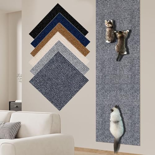 Kratzmatte Selbstklebend, Kratzmatte für Katzen, Kratzteppich Selbstklebend, Kratzmatte Zum Kleben, Katzen Kratzmatte Selbstklebend, Kratzmatte Klebend (Dunkelblau, 30 * 100cm) von GLSAYZU