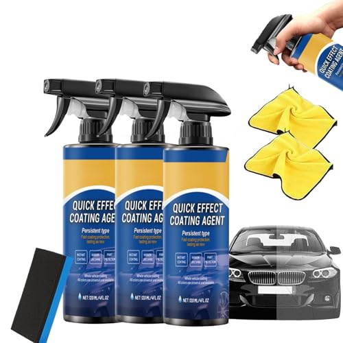 Sopami Spray Auto, Quick Effect Coating Agent, Limplex Coating Spray, 3 In 1 Hoch Schutz Schnelles Auto-Beschichtungsspray, Persistent Type Kratzerentferner (3PC) von GLSAYZU