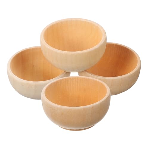 GLSTOY 1 Satz Teiliges Set Holzschalen Naturholz Unvollendete Diy Bastelobjekte Für Kreative Kinderprojekte Und Spielzeugdekoration 4 Stück GLSTOY 1 Satz Teiliges Set Holzschalen Naturholz Unvollendete Diy Bastelobjekte Für Kreative Kinderprojekte Und Spielzeugdekoration 4 Stück von GLSTOY