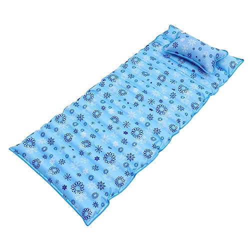 GLSTOY 1 Satz Wasser- -matratze Schlag Luftmatratze Wasserdicht Eismatratze Aufblasbare Campingmatte Aufblasbare Matratze Kleine Doppelmatratzenauflage Luftbett Sky-Blue Material PVC von GLSTOY