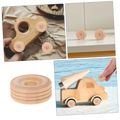 GLSTOY 10 Stück Teiliges Kleine Holzräder für DIY Miniatur Holzhandwerksräder Holzräder Bastelmaterial für Modellbau und Pädagogische Projekte von GLSTOY