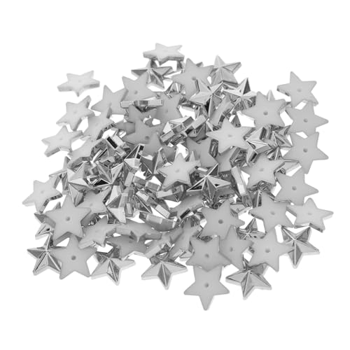 GLSTOY 100 Stück Teiliges Acryl Flachstern Strasssteine Silber Langlebige DIY Dekoration für Schuhe Taschen Kleidung Leichte Bastelsteine für Vielseitige Schmuck und Handwerksprojekte von GLSTOY