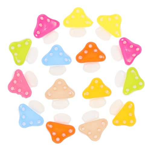 GLSTOY 100 Stück Teiliges Bunte Cartoon Pilz design Praktische DIY Nähknöpfe Vielseitig für Basteln Schneidern und Dekoration Sichere und Langlebige Fastener Buttons von GLSTOY