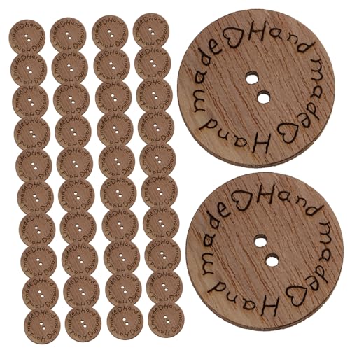 GLSTOY 100 Stück Teiliges Bunte Holzknöpfe Handgefertigte DIY bastelknöpfe für Kleidung Overcoat Buttons Dekorative Leichte Holzknoepfe zum Annähen und Nähen von GLSTOY