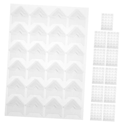GLSTOY 12 Blatt Selbstklebende Fotoecken Weiß Album Corner Sticker für Scrapbooking DIY Fotoalbum Schutz und Kreative Bastelprojekte von GLSTOY