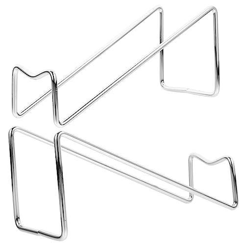 GLSTOY 2 Stück Metall Weinflaschenhalter Silber Stabiler Rostfreier Flaschenständer für Rotwein Sekt und Whisky Minimalistisches Design Kompakt für Tisch und Regal Dekorativer Weinhalter von GLSTOY